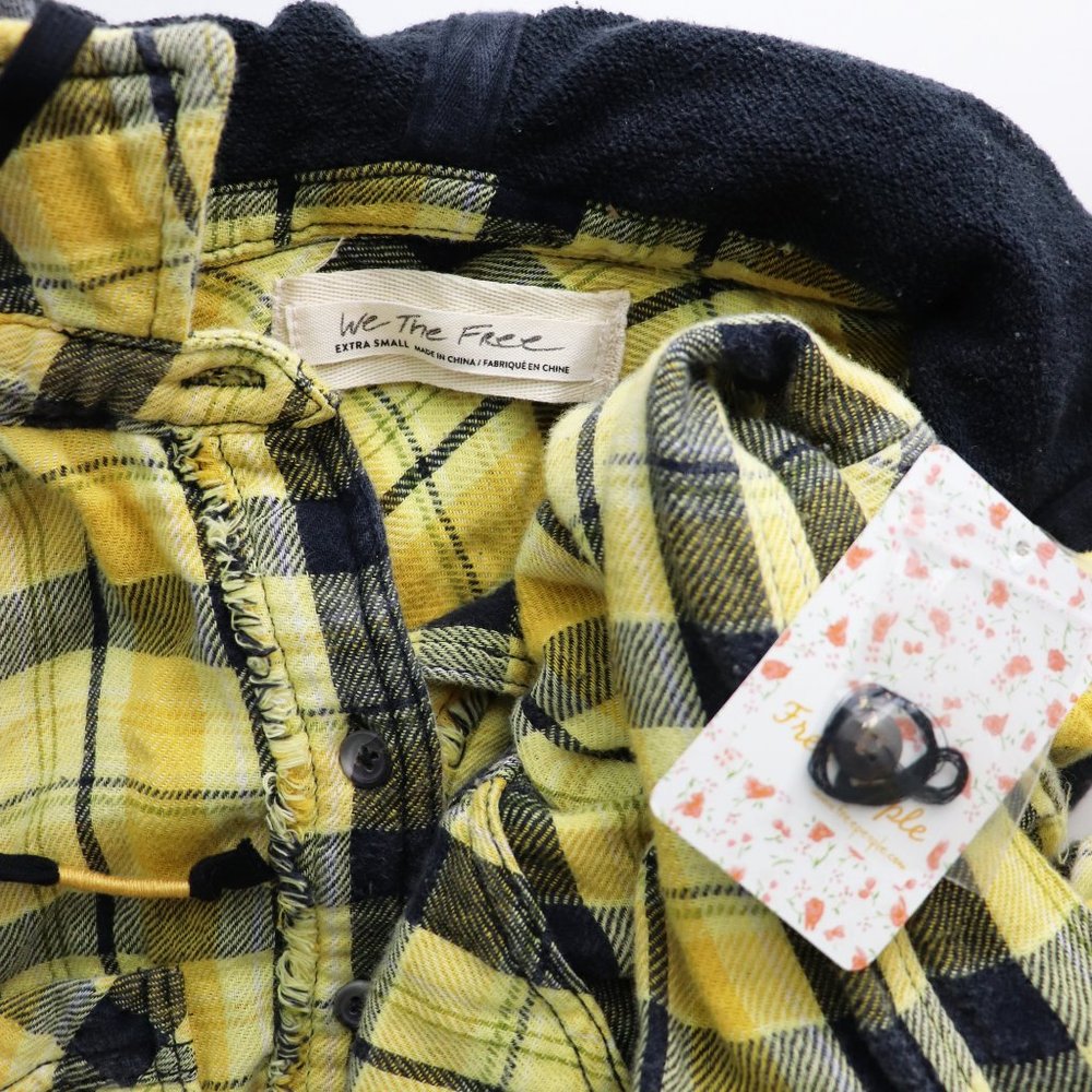 NWT Free People Calico Basin Plaid Jacket Yellow - Picture 4 of 8